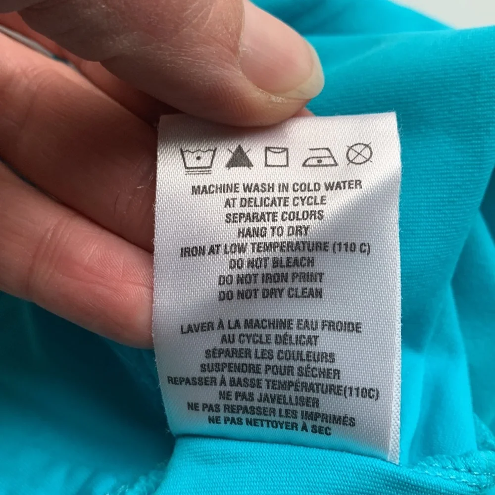 Lole Aqua Blue Tennis Pickle ball Skirt with Shorts Size large